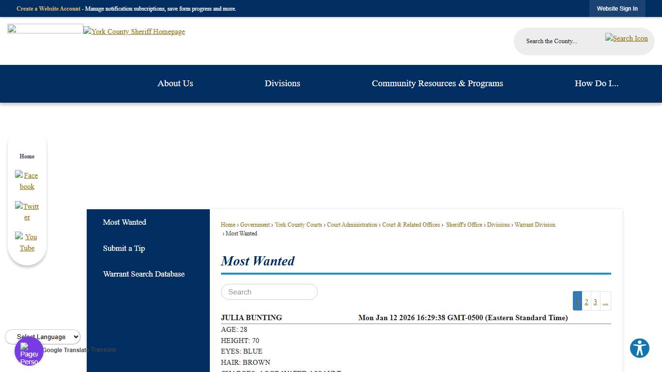 Most Wanted York County, PA